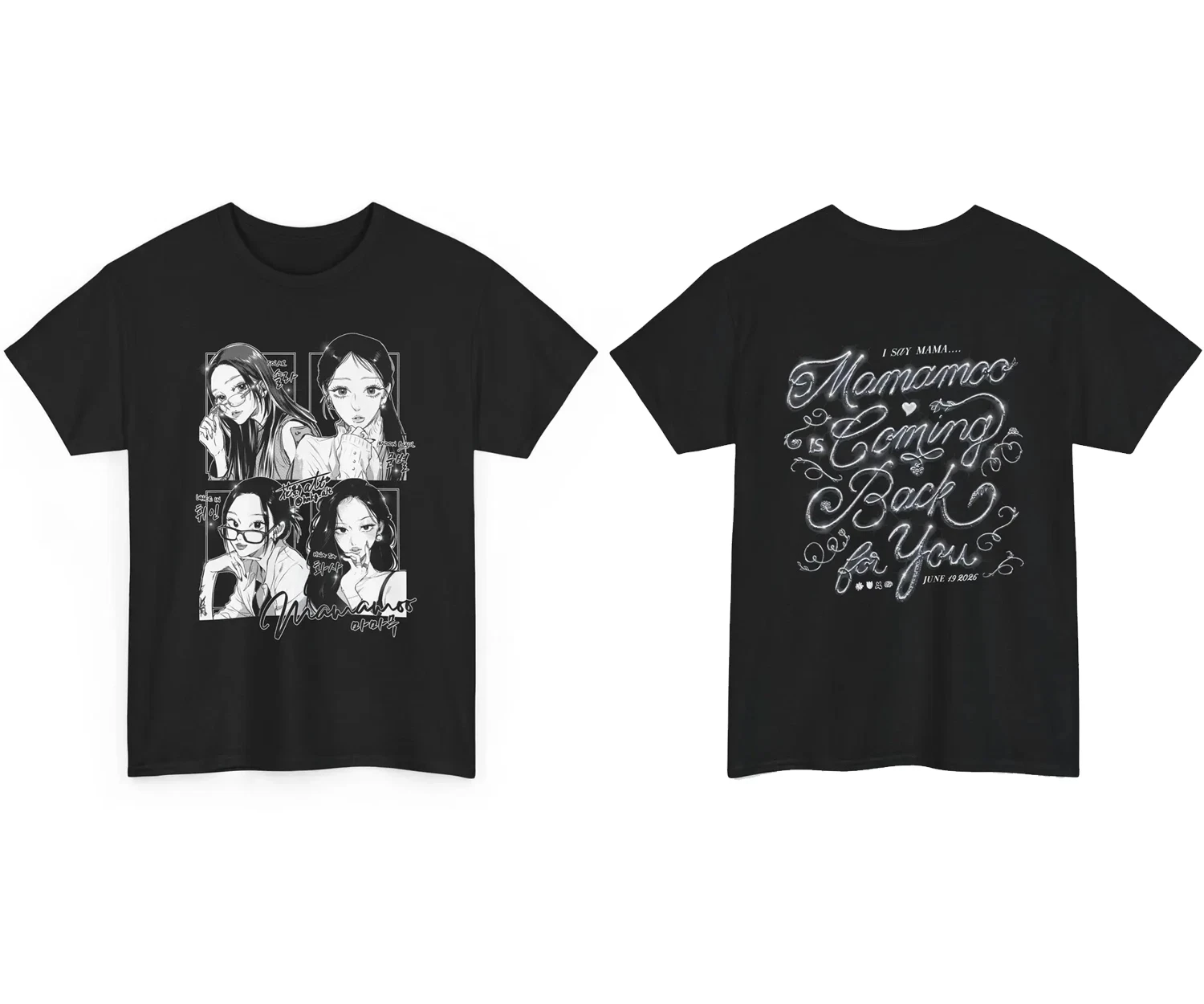 MAMAMOO 4WARD 2026 Tour Concert T-shirt Casual Daily Fan Wear Printed Pattern T-shirt