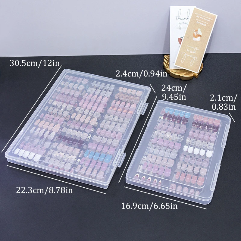 1Pcs Drücken Sie Auf Nagel Verpackung Lagerung Boxen Gefälschte Nail art Display Board Maniküre Display Racks Maniküre Zubehör Container