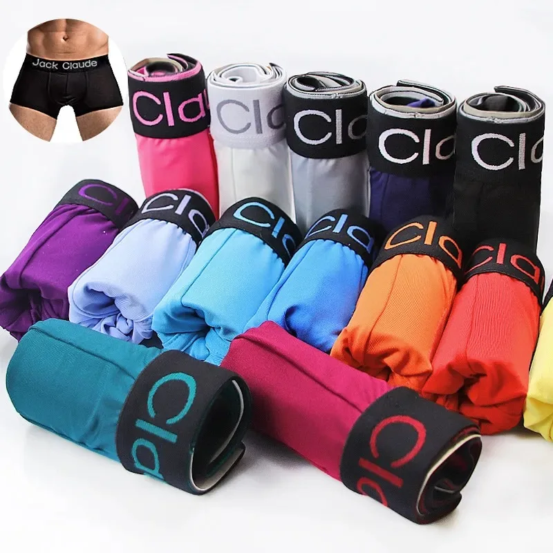 10pcs/lote masculino masculino boxer sexy shorts de cor sólida cor de roupas íntimas respiráveis para roupas íntimas masculinas masculinas