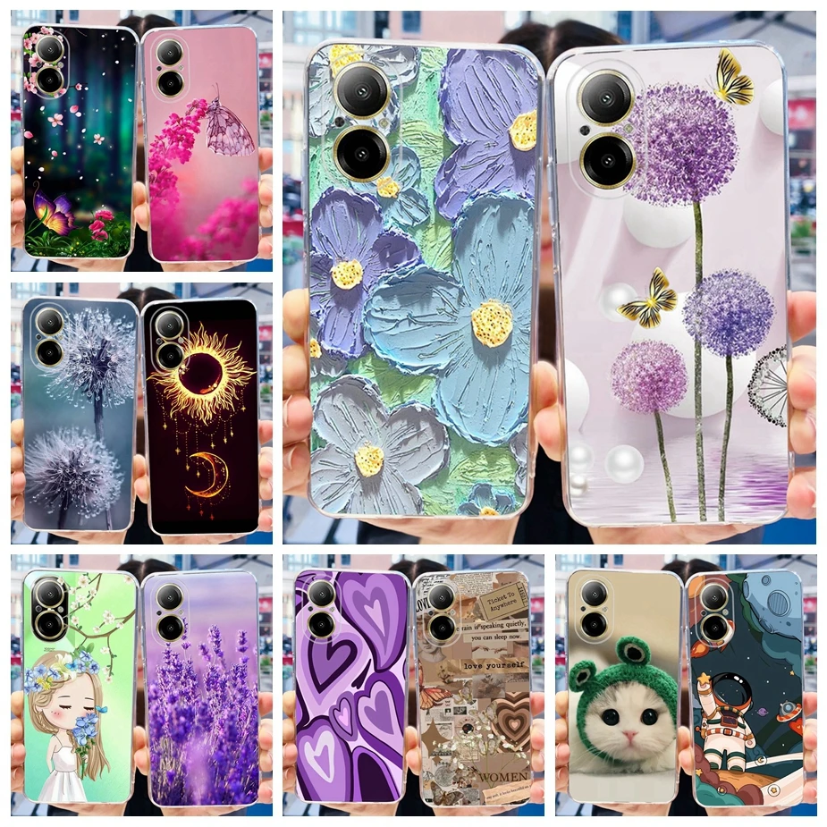 

For Realme C67 4G Case RMX3890 New Fashion Painted Cover Clear Silicone Phone Cases For Realme C67 C 67 RealmeC67 5G Soft Fundas