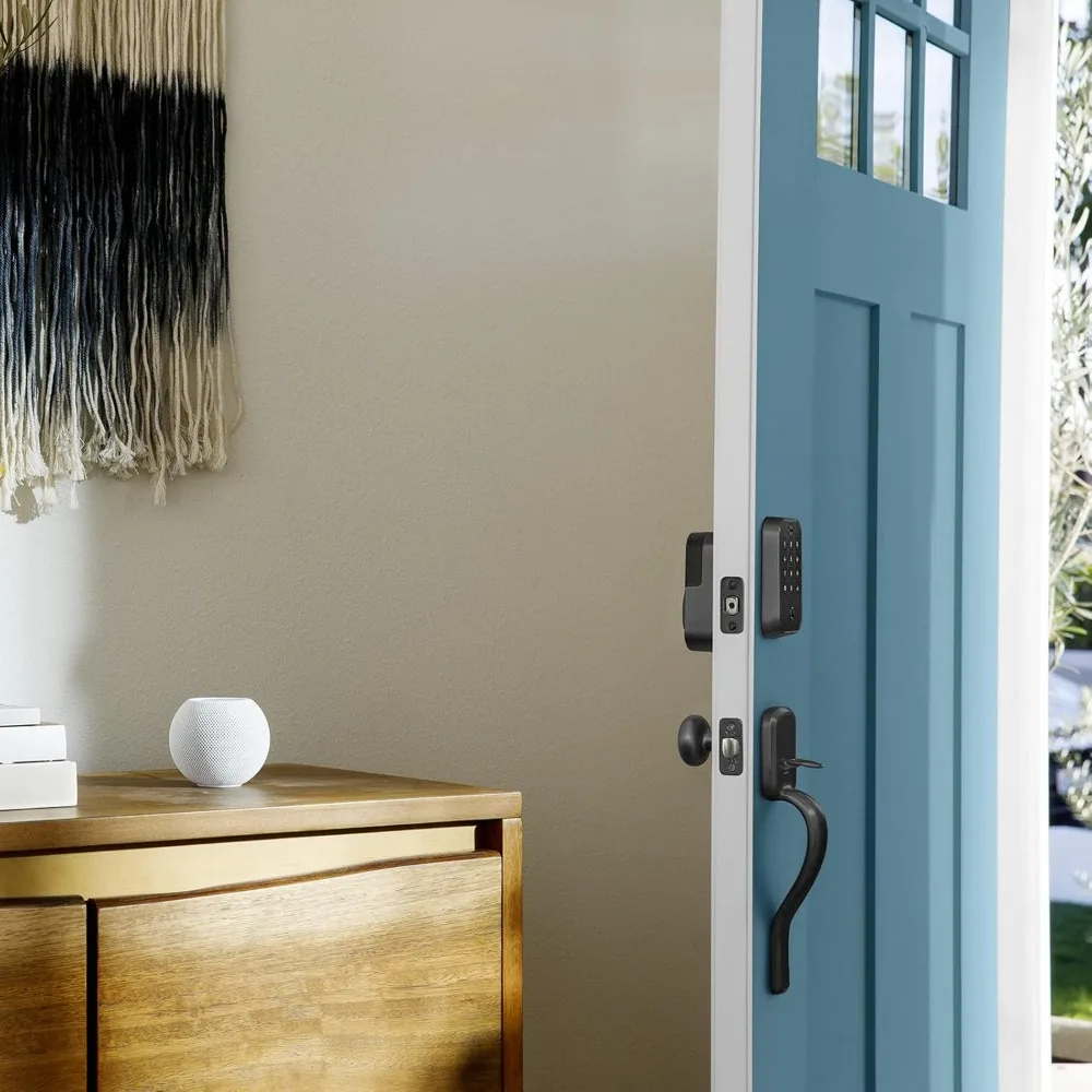Assure Lock 2 Keypad with Wi-Fi and Ridgefield Handle in Black Suede