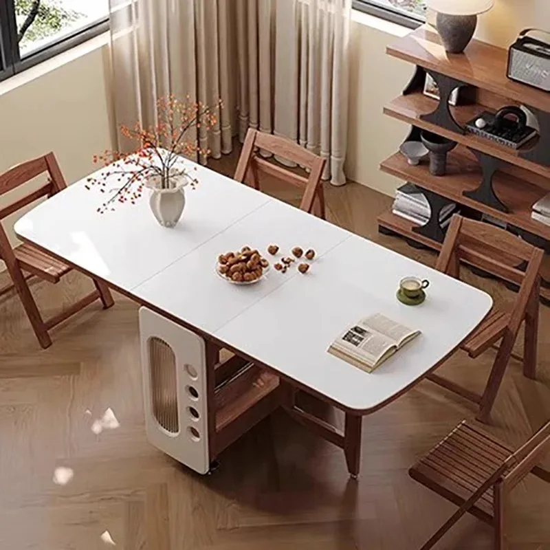 Folding Nordic Dining Tables Aesthetic Luxury Elegant French Dining Tables Unique Chic Table A Manger Pliante Furniture For Home