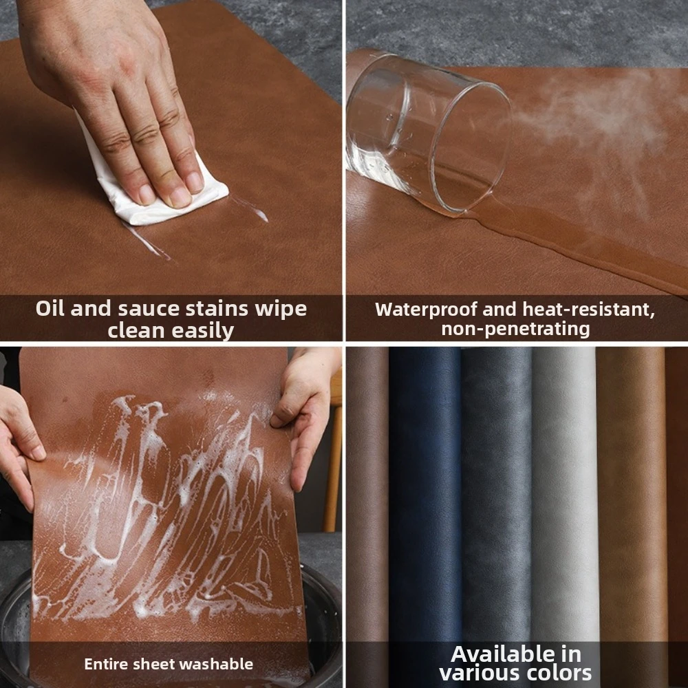 Luxury Placemat Leather Double Layer Western Food Mat Heat-Resistant Waterproof Hotel Insulation Mat Dinning Table Decoration