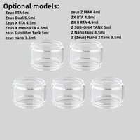 5PCS YUHETEC Bubble Glass Tube for Geek Zeus RTA/Dual/X RTA / Zeus X mesh RTA /Sub Ohm Tank/nano/Z MAX/Z SUB-OHM Tank