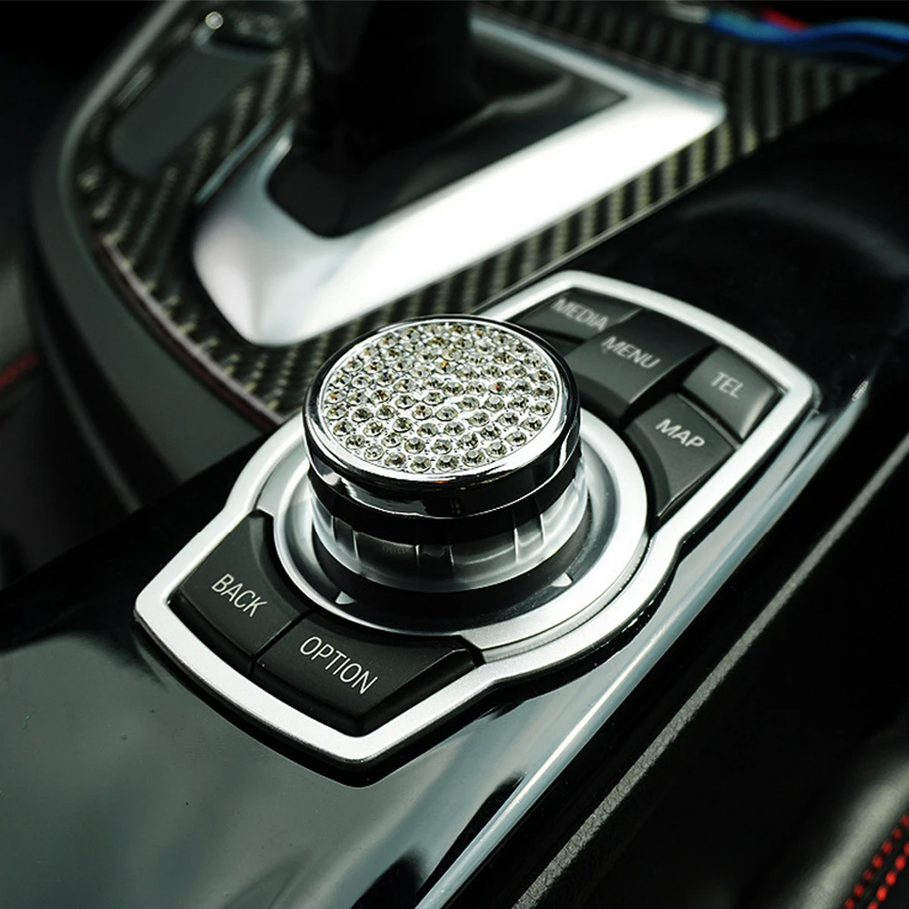 Stainless Steel Interior Refit Multimedia Buttons Cover Car Accessories for bmw X1 X3 X5 X6 F20 F01 F30 F15 F34 F31 28TB