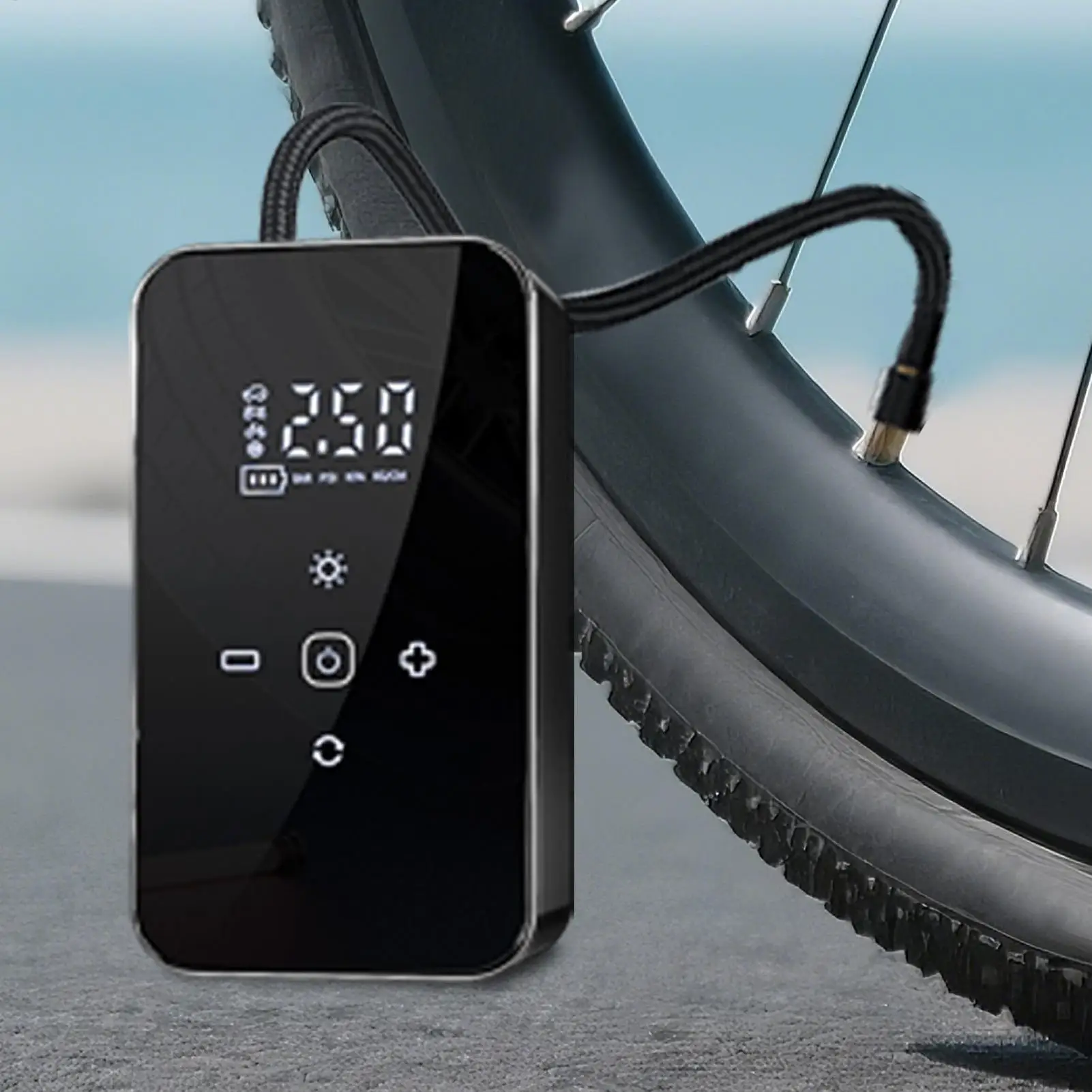 

Аккумуляторный воздушный насос с сенсорным экраном, беспроводной воздушный насос, перезаряжаемый электрический насос для накачивания шин, автомобильные аксессуары для путешествий, грузовика, дороги