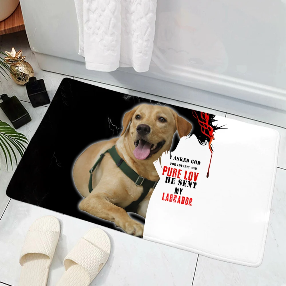 Please Remember Chihuahua Dog Doormat Decor Print Pet Dog Carpet Flannel Non-Slip Absorption Doormat for Bedroom Kitchen