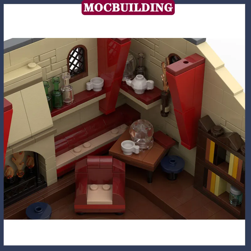 MOC Urban Architecture Classroom Model Building Blocks DIY Office Bookcase Collection Series Toy Gifts