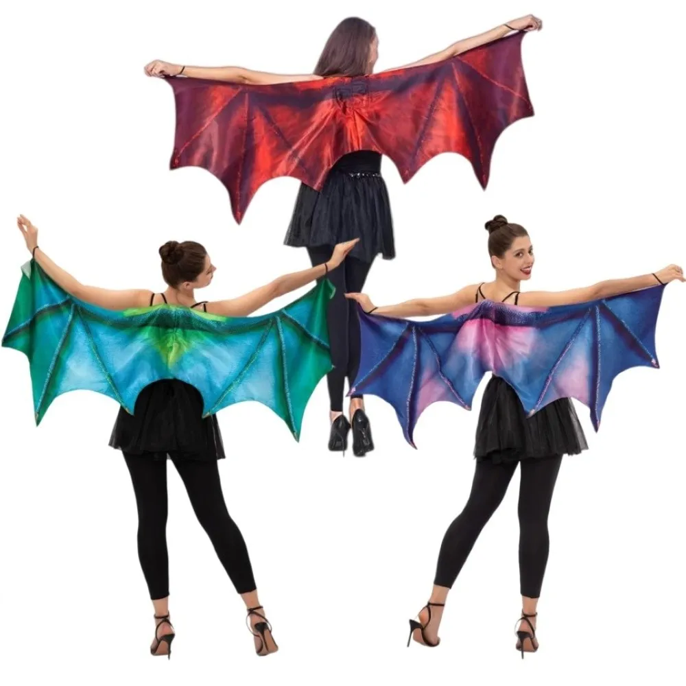 Dekorativer Fantasie-Drachenflügelumhang, faltbar, mit elastischem Band, Fledermausflügelumhang, Unisex, universelles Cosplay-Flügelkostüm für Maskerade – Detail 2