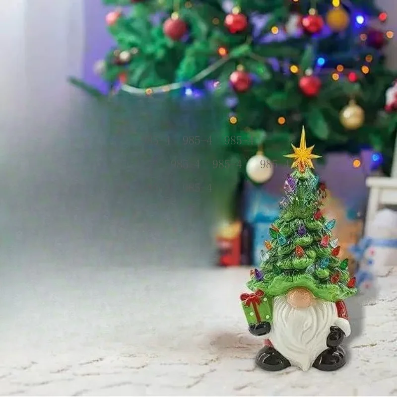 Cute Resin Gnome Lamp Christma - огляд і ціна Lighting Tree Decor