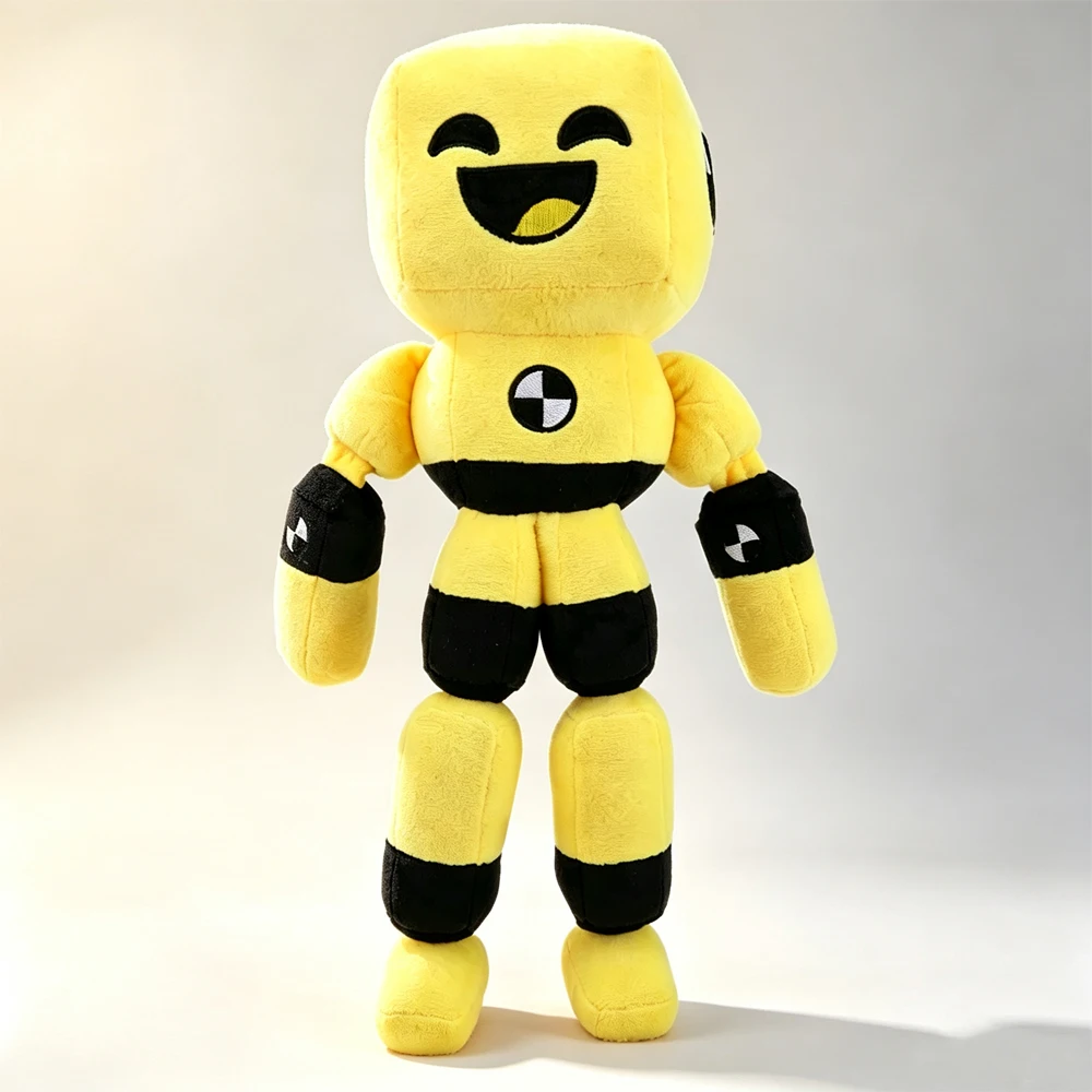 38cm New Cute Dummy Danny Plush Toys Movie Stuffed Animals Anime Game Yellow Square Plush Dolls Home Decor Fans Birthday Gifts