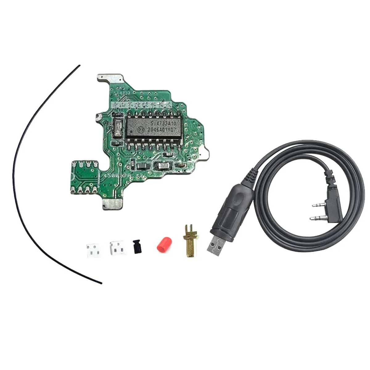 SI4732 Radio Modification Module+USB Programming Cable for Quansheng UVK5/UVK6 ShortWave FM Dual Antenna Solution