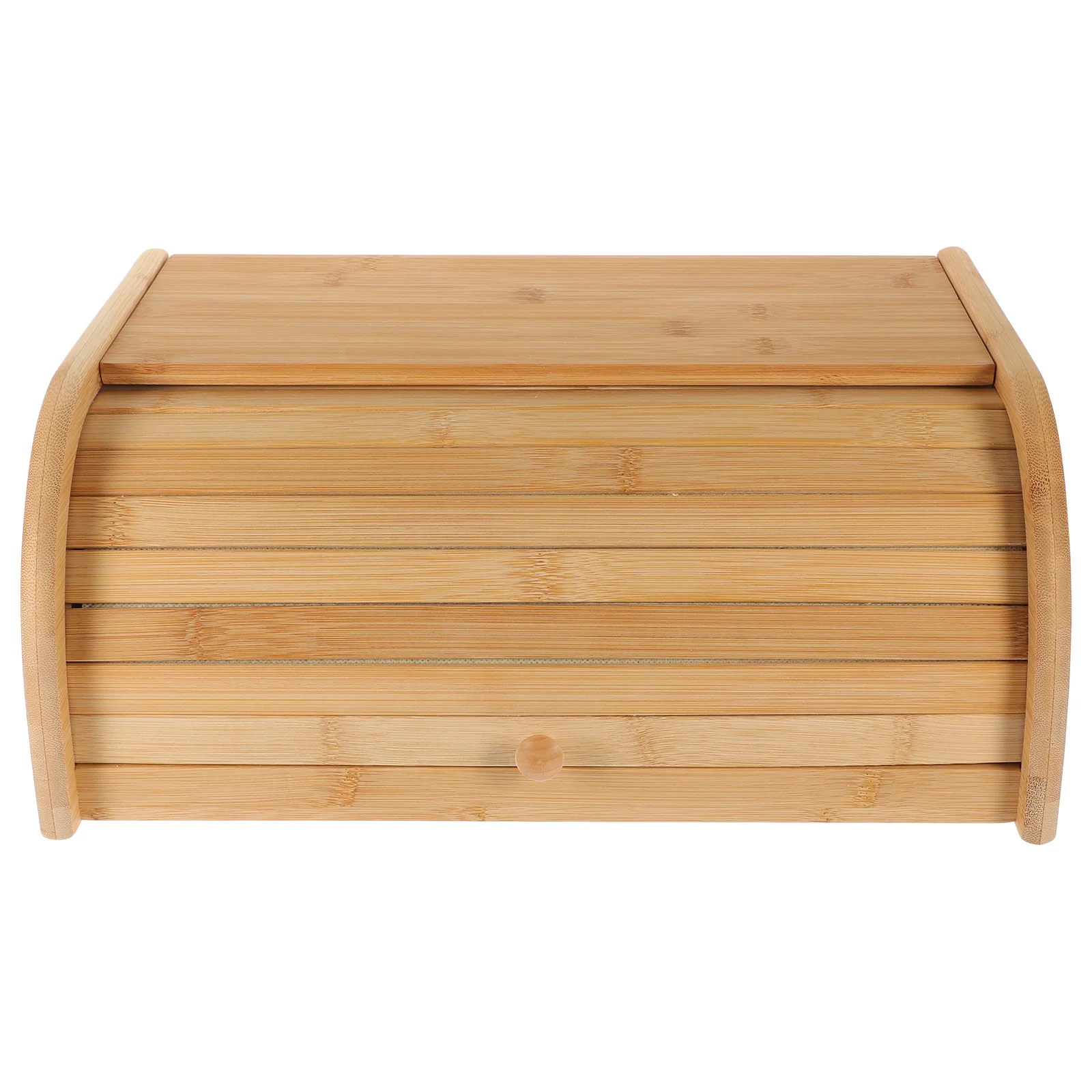 

1Pcs Wooden Bread Box Bamboo Kitchen Storage Bin Ideal for Bread Rolls Seasoning Jars Cup Holder Home Bakery Organization