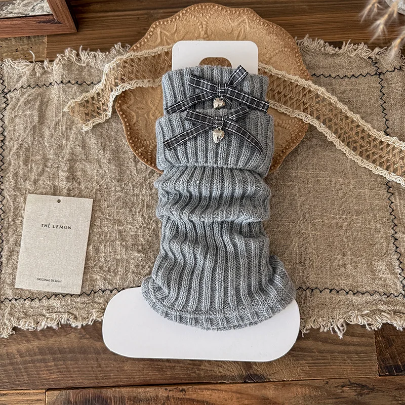 Knit Leg Warmers Knit Plaid Bow Leg Warmers Kids Warm Leg Warmers Warm For Pleated Skirts Cool And Cold Seasons Jk Dresses