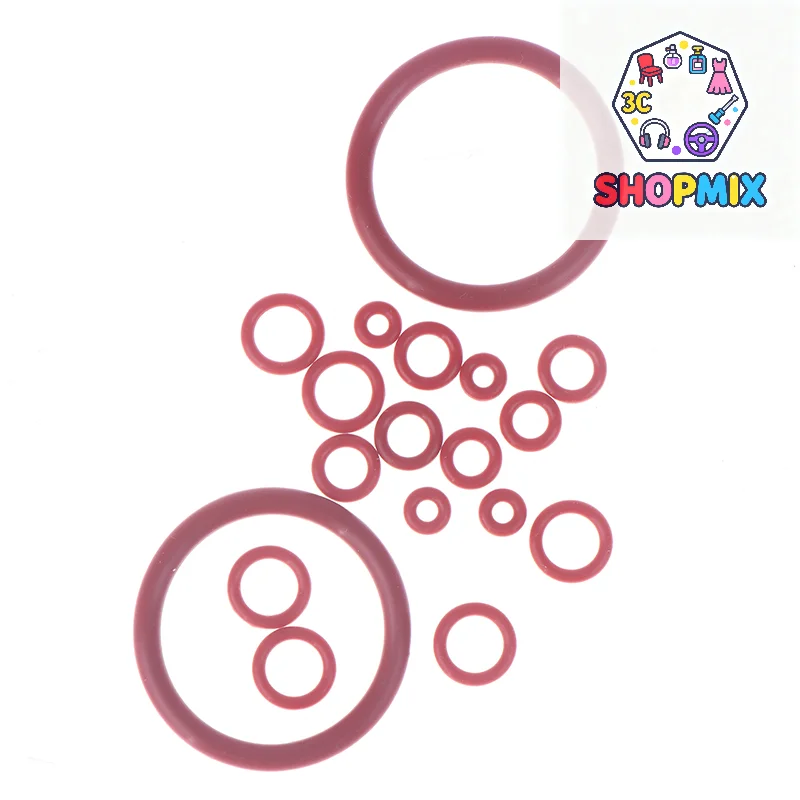 18pcs O-Ring Seal Kit Silicone Gasket For Coffee Machine Brewing Group Spout Connector Kitchen Accessories