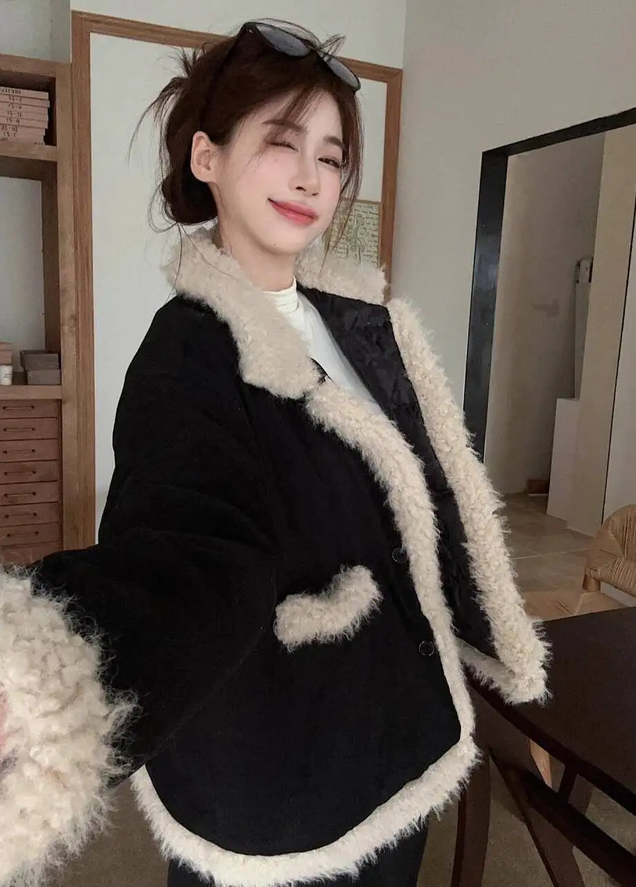 

Женские парки Informales, осенние парки с хлопковой подкладкой, укороченные, на пуговицах, с высоким и низким клапаном, с карманами, синие, с круглым вырезом, молодежные, ПР