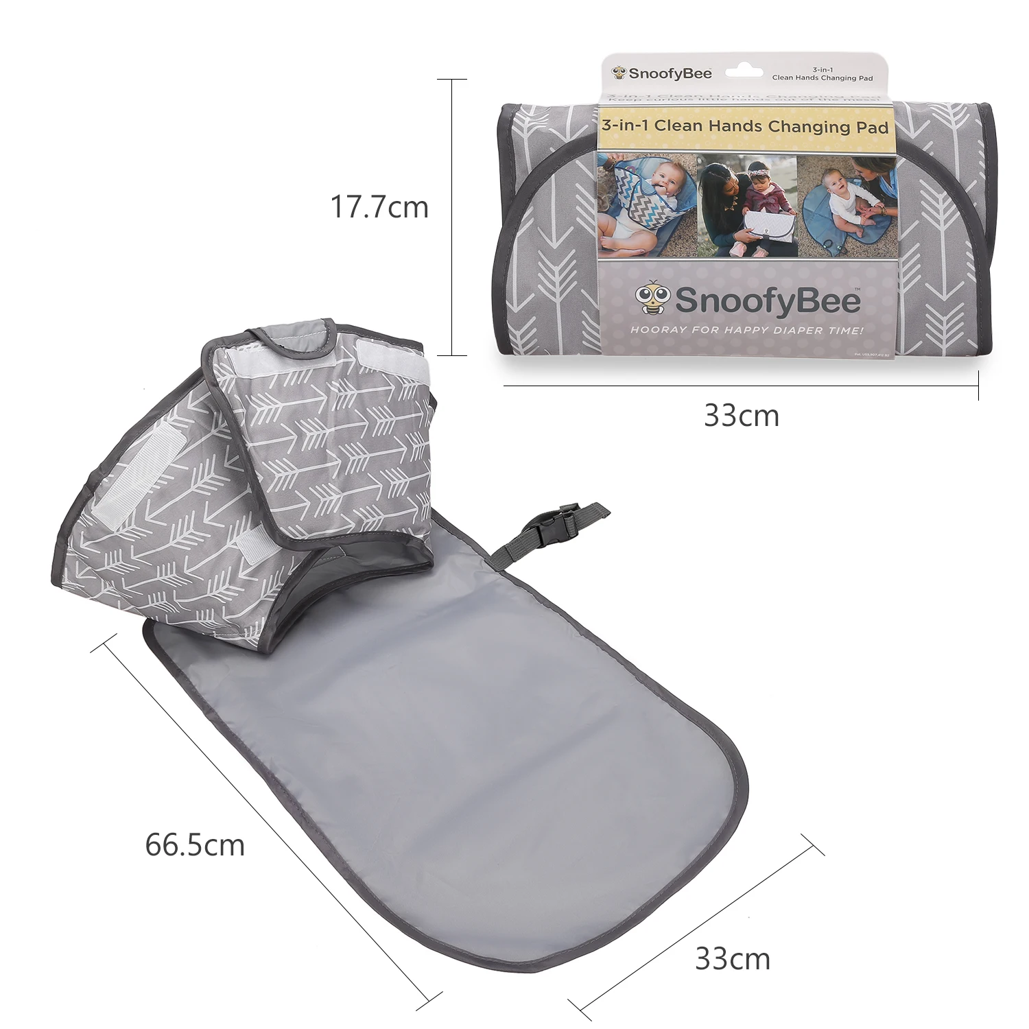 3 in 1 Portable Baby Changing Pad Multifunctional Baby Care Pad Waterproof Diaper Cover Newborn Storage Bag