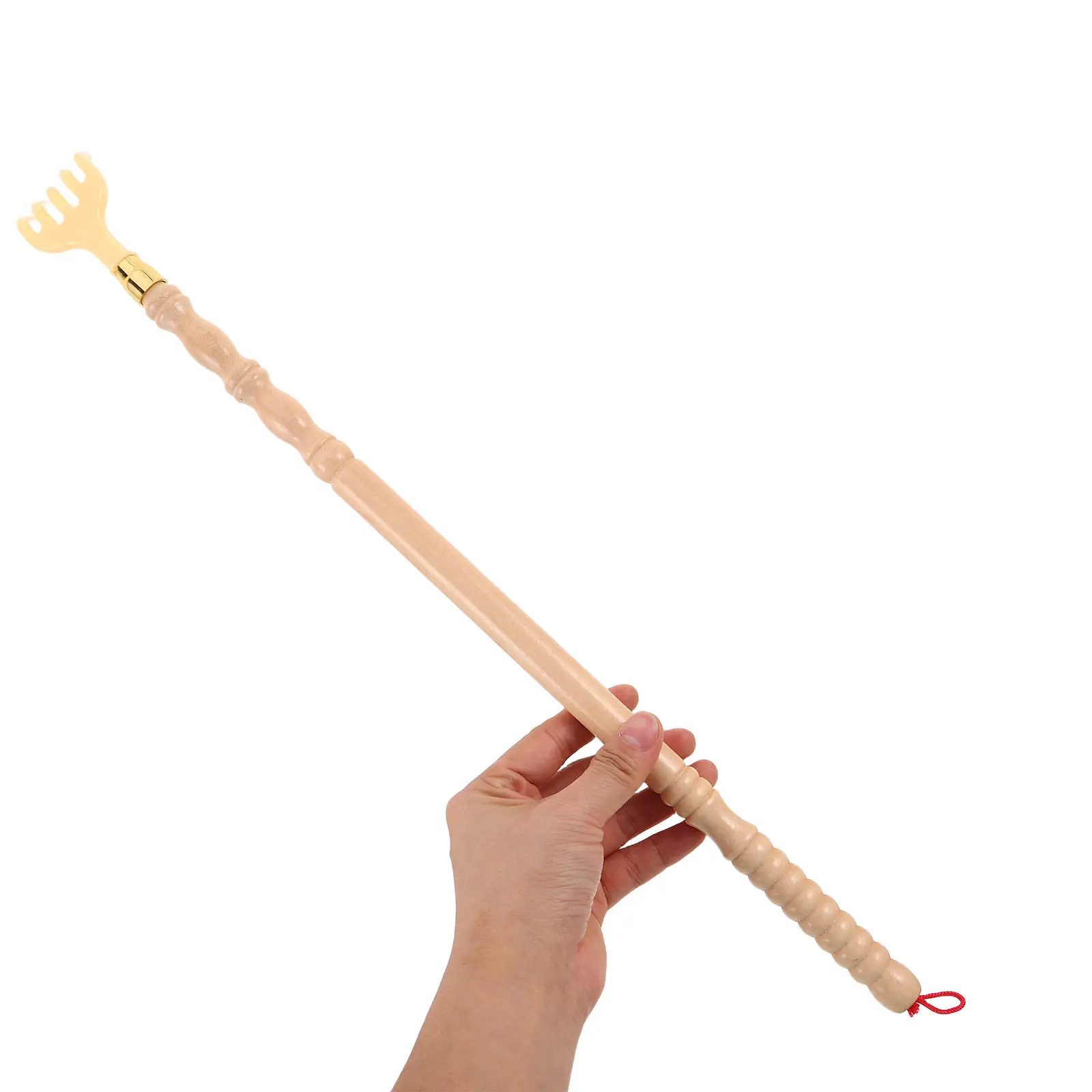 

Деревянная чесалка для спины с длинной ручкой 18,7 дюйма, из натурального дерева, ручной инструмент для снятия зуда, эргономичное устройство для чесания труднодоступных мест