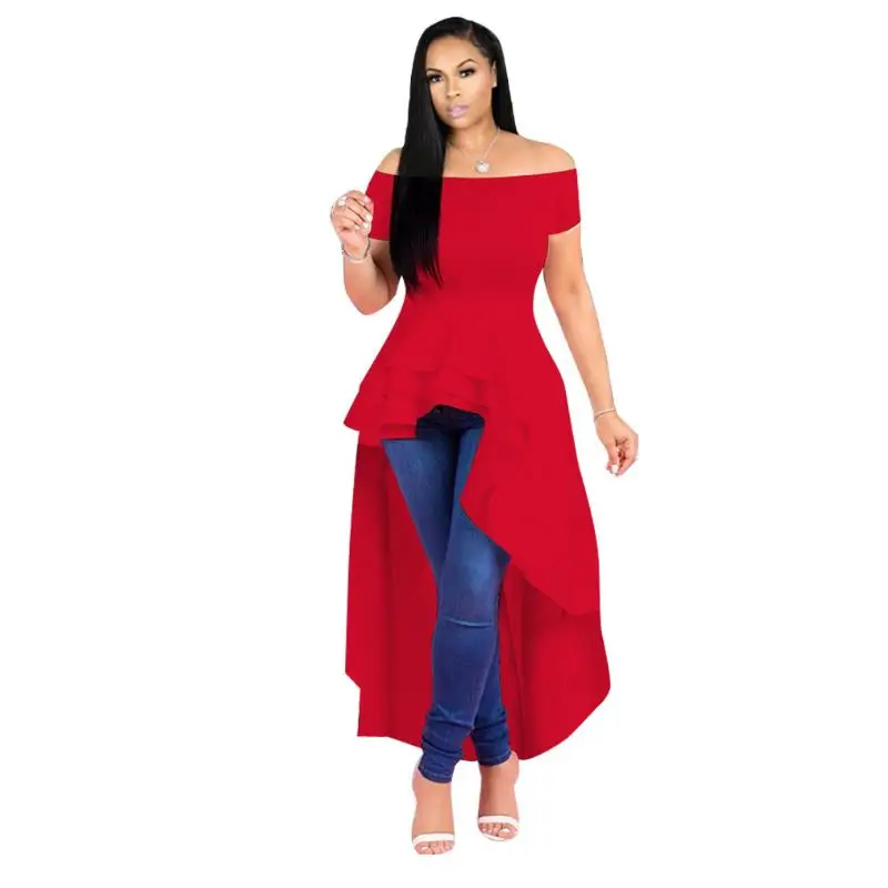 Black and red women's fashion knee dress sexy lips sleeveless irregular dress professional women's dovetail dress G42 image 4