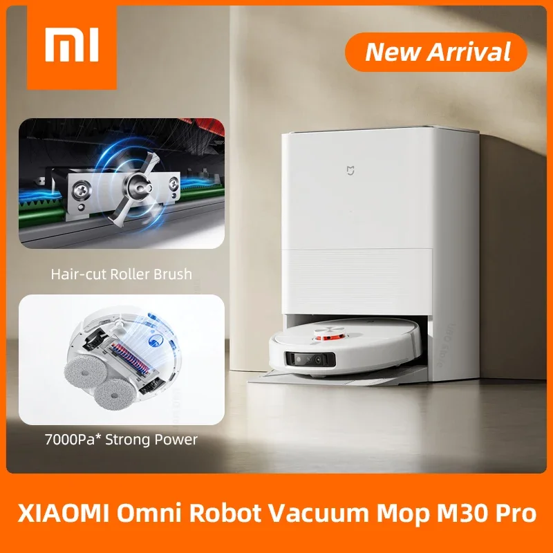 

NEW Xiaomi Mijia Sweeping Robot M30 Pro Integrated Machine Fully Automatic Household Vacuum Cleaner to Prevent Hair Wrapping