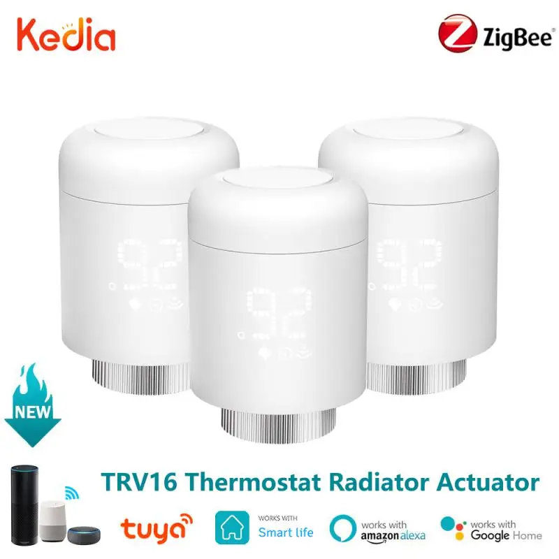 

New Tuya ZigBee Smart Thermostat Radiator Actuator TRV16 Valve Programmable Temperature Controller works with Alexa Google Home