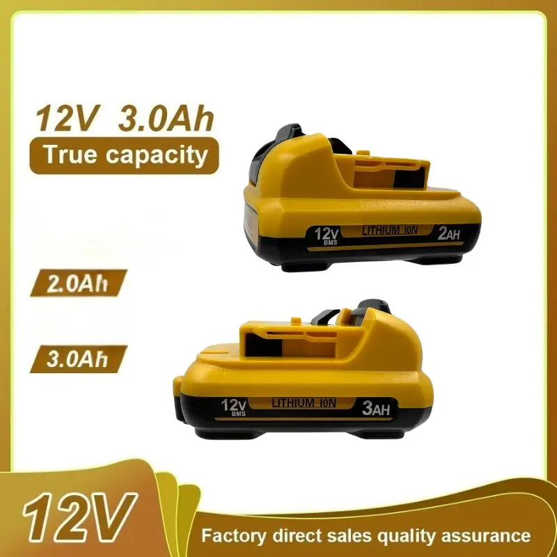 Pro Dewalt 12V lithiovou baterii 2/5AH kompatibilní DCB120 DCB123 DCB125 DCB124 DCB122 DCD710 elektrické nářadí šroubovák laserový vodováha - náhled 5
