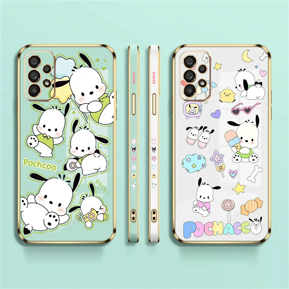 

Cartoon Cute Pochacco Case For Samsung A73 A72 A71 A70 A54 A53 A52 A51 A50 A42 A34 A33 A32 A31 A25 A24 A23 A22 A21S A20S Cover