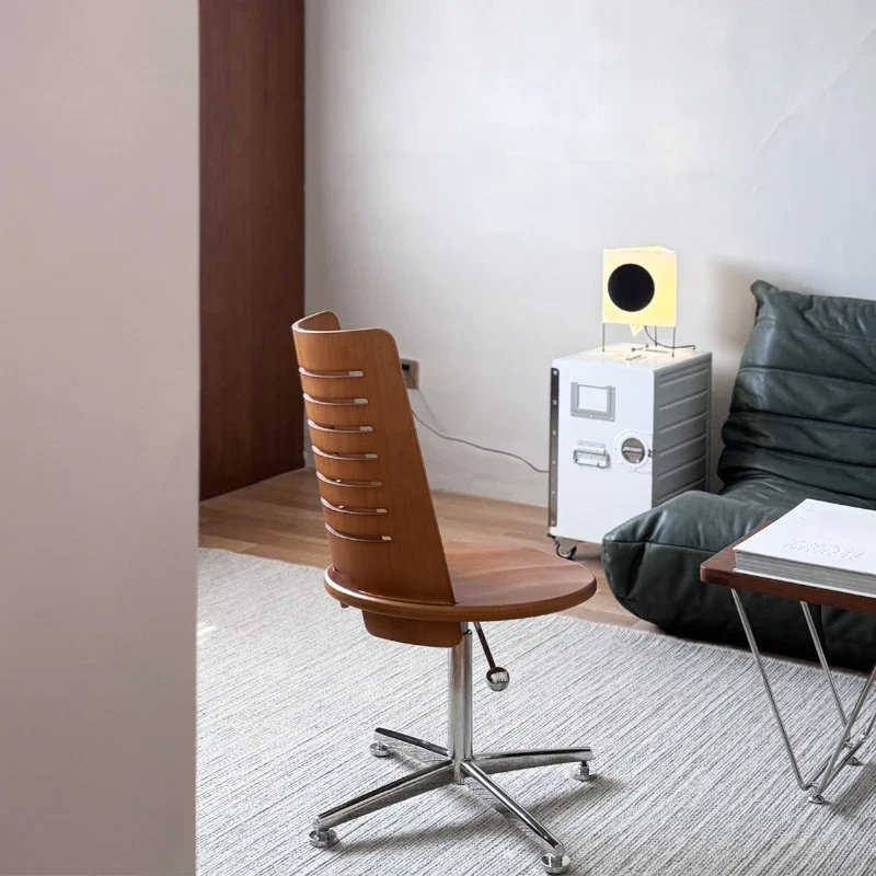 

Stainless steel office chair liftable computer chair antique swivel chair household back chair