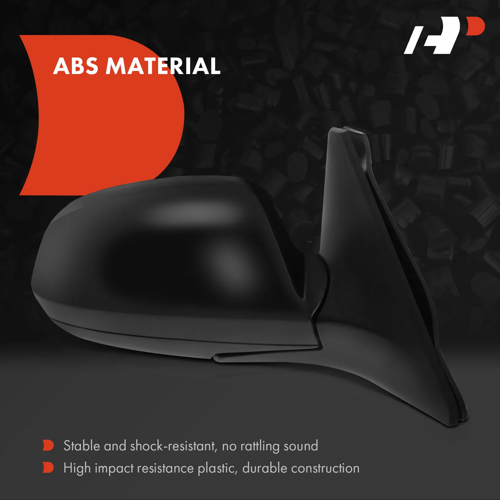 A-Premium Passenger Side Power Door Mirror for Kia Spectra 2002-2004 Power Folding Smooth Black