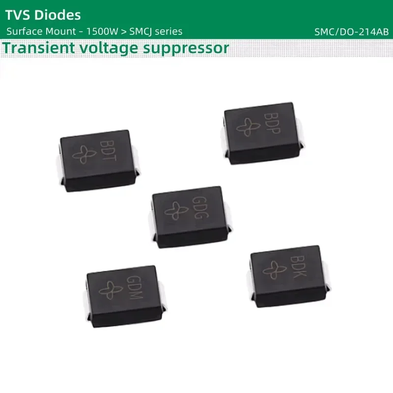 50pcs/lot TVS Diodes SMC package 1500W SMCJ36A SMCJ36CA SMCJ40A SMCJ40CA SMCJ43A SMCJ43CA SMCJ45A SMCJ45CA SMCJ series