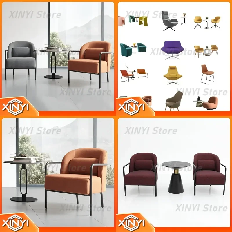 Designer Leisure Chair for Modern Light Luxury Household Single Sofa Chair Simple Balcony Back Chair Meeting Guests Light