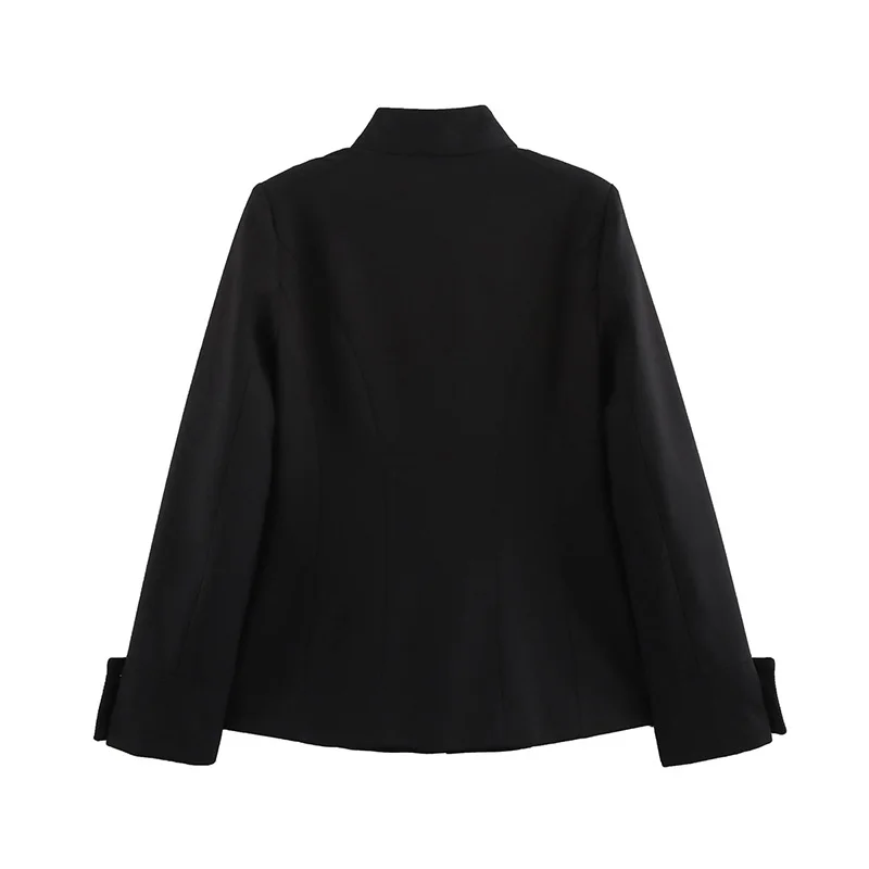 Womens Fashion Blazer Stand Collar Single Breasted Long Sleeve Blazer Trendy And Versatile Suitable For Everyday Streetwear
