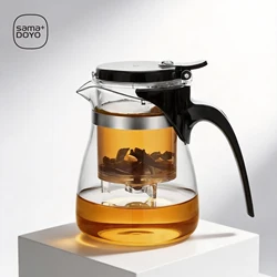 SAMADOYO elegant cup insulation separation bubble teapot heat-resistant glass teapot simple filter tea cup