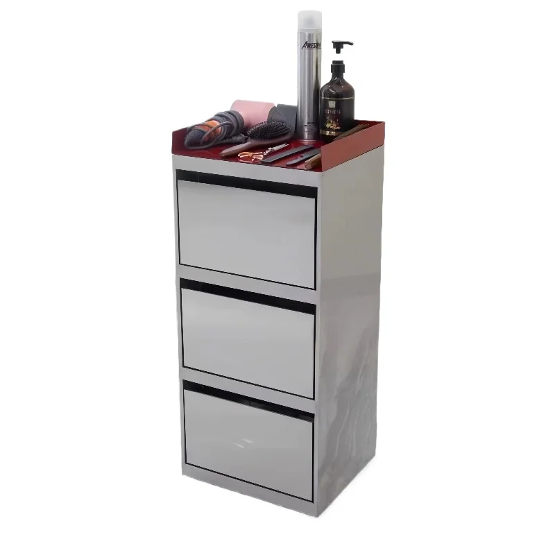 Barber shop tool cabinet hair tool cart drawer cabinet hair cutting stainless steel hair salon special tool table