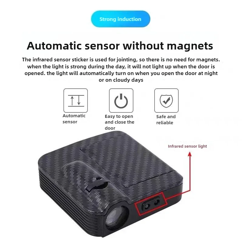 Disney Stitch Car Door Laser Projector Light Cartoon Cute Girls Vehicle Welcome Lights Wireless Laser Projector Car Accessories