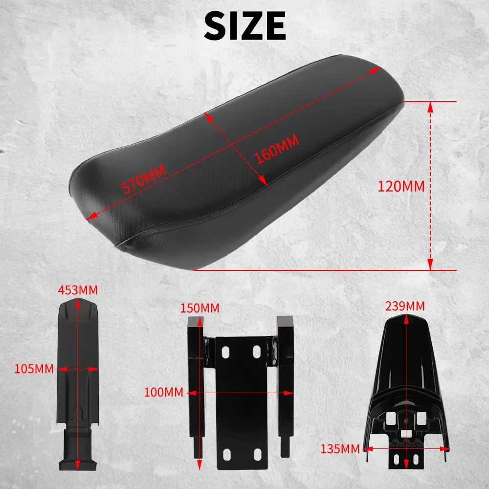 For SURRON Sur-Ron S/X Motorcycle Accessories Extended Seat Cushion Rear Mudguard Inner Mudguard Iron Parts Set Electric Vehicle
