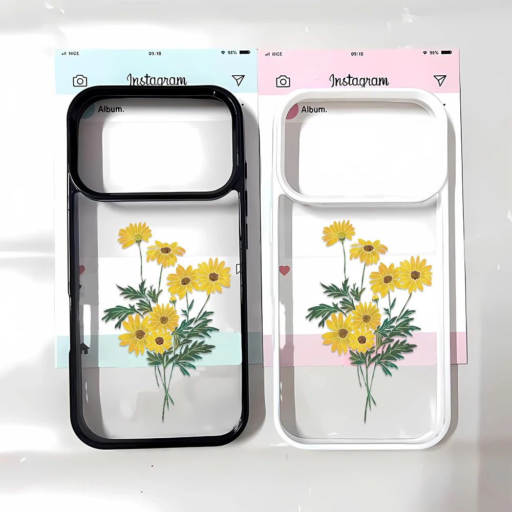 Flower Flower Bright Daisy Yellow Phone Case Aesthetic Soft Cover for Best iPhone 12 11 16 New Plus 14 Style 13 15 17 Air Max Pro - Aliexpress Deal