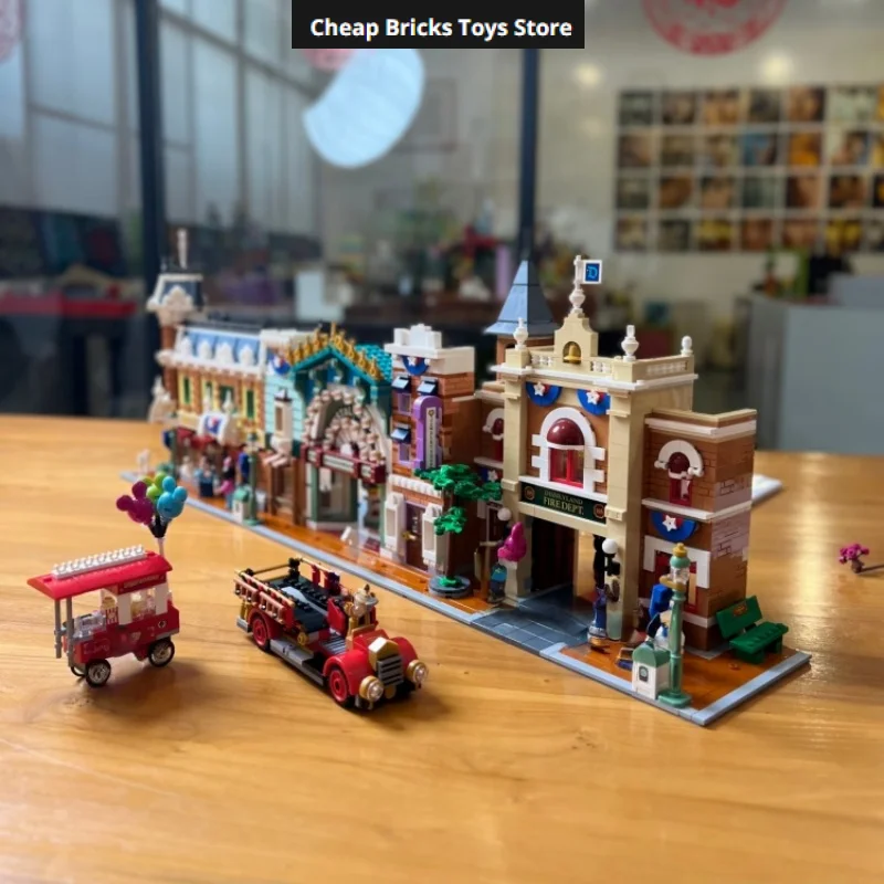 2026 Cheapest Main Street USA Bricks Building Blocks Compatible 3899pcs ICONIC LANDMARKS Model Birthday Gifts for Adults Toys