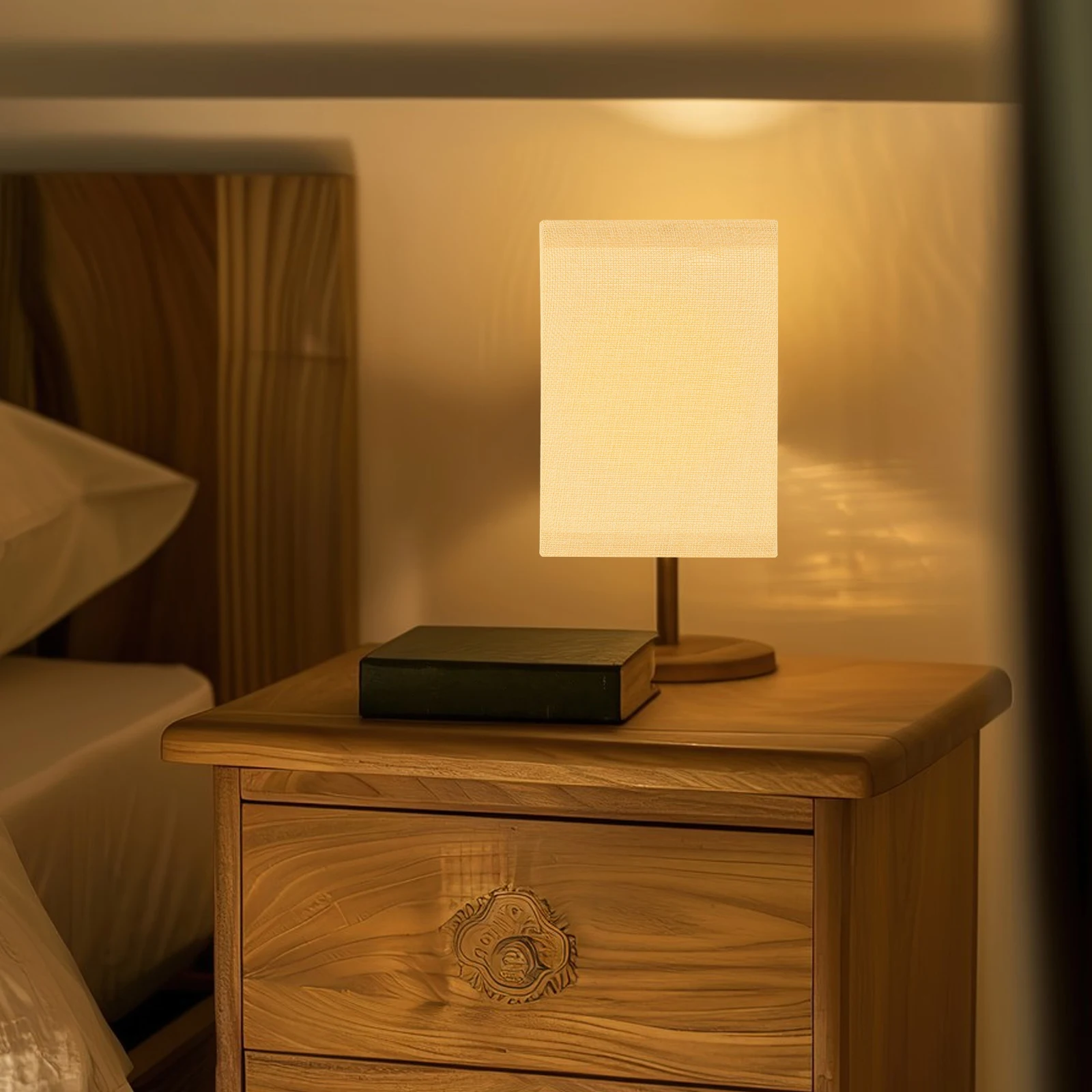 

Replacement Rectangular Fabric Lamp Shade Linen Lampshade for Bedside Table Floor Lamp Hotel Room Decorative Light Covers E27