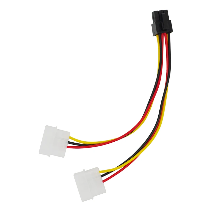 Cable Adapter Connector for video cards 2 IDE Dual 4pin Molex IDE Male to 6 Pin Female PCI-E Y Molex IDE Power