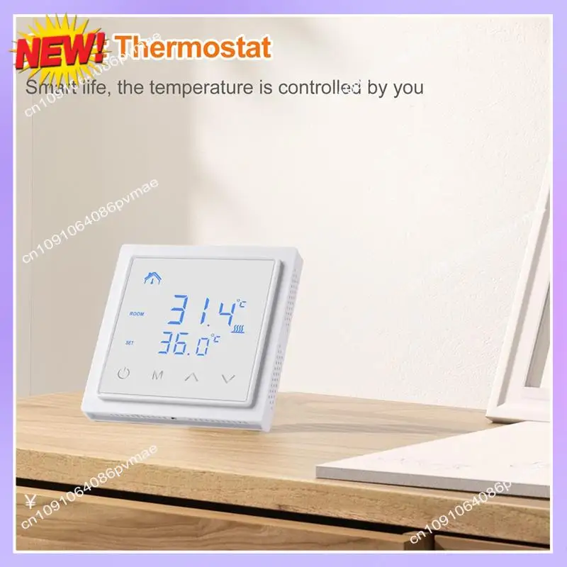 T24C Slimme Thermostaat 16A Vloerverwarming Temperatuurregelaar Met LED Touchscreen 85-265V Elektrische Verwarming Controle