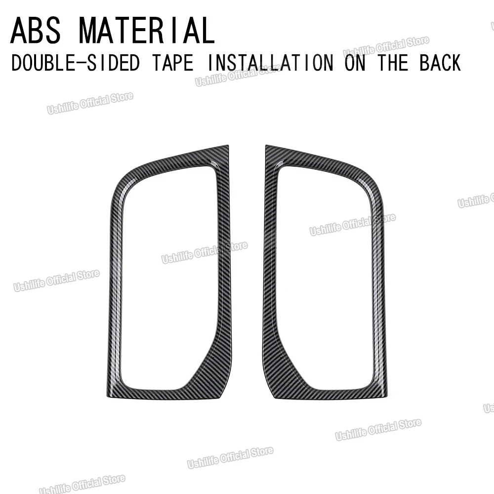 

ABS Carbon Fiber Car Back Row Water Cup Holder Panel Frame Third Row Cup Holder Trim For Toyota Grand Highlander 2024 2025