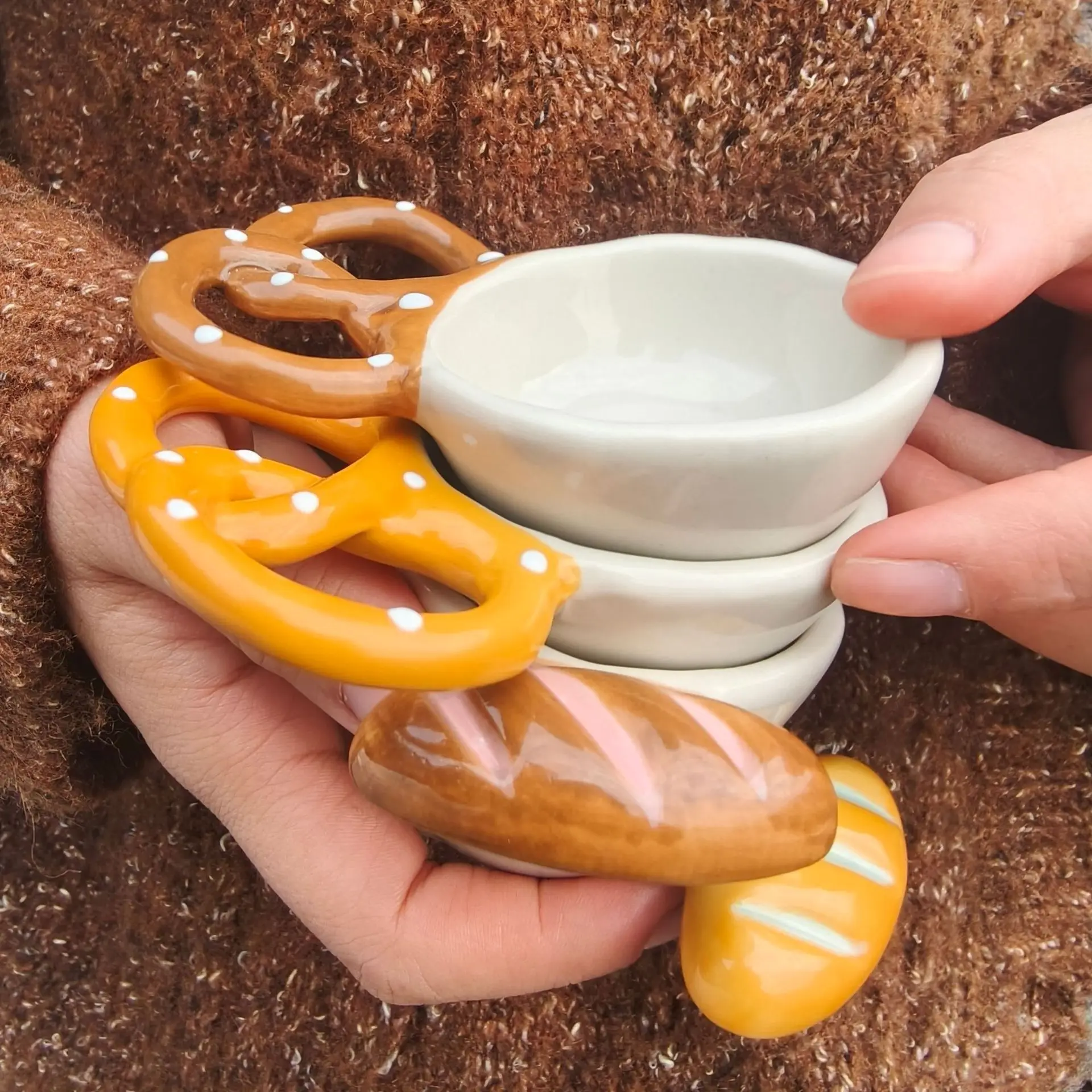 Kreative Restaurant Keramik Untertasse Kaffeebohnen Löffel Brot Löffel Baguette Untertasse Salzwasser Alkali Untertasse Hause Dip Untertasse