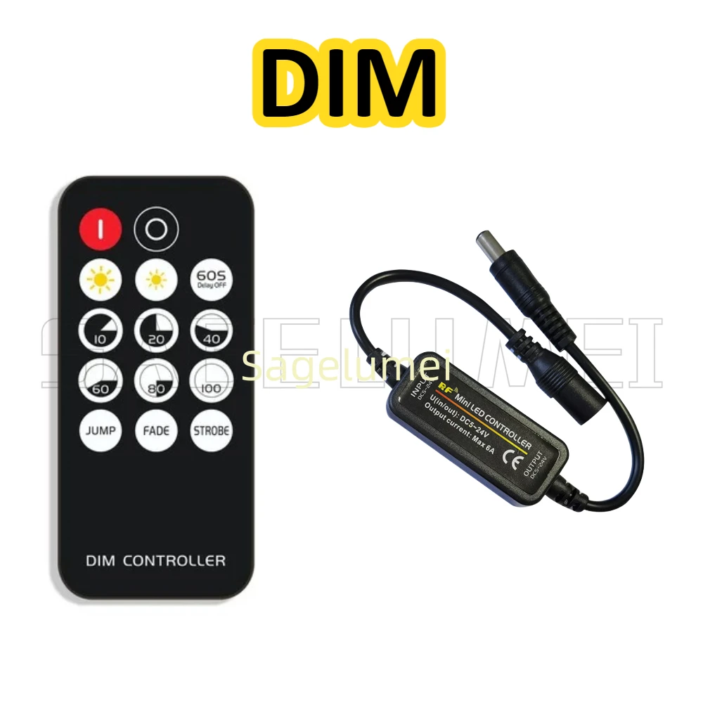 Remote 14/17/21/28Key RF Mini Wireless LED Strip Light controller For Single Color/CCT/RGB/RGBW/RGB+CCT Led Lamp DC5-24V Dimmer