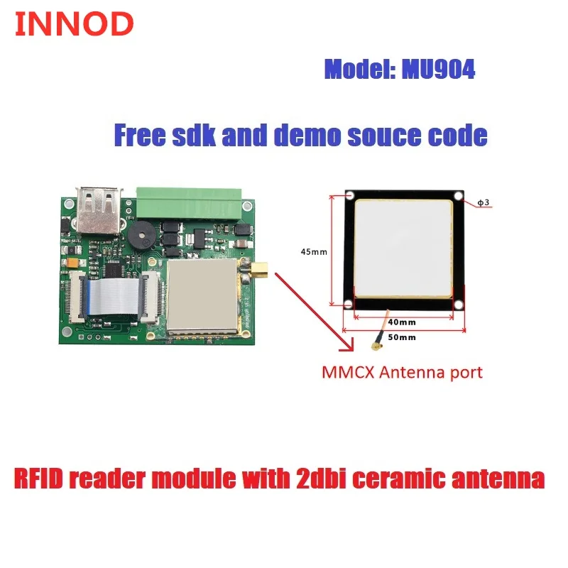 RFID handheld terminal reader embedded system 1-3m mini uhf rfid reader module TTL uart interface free C++ java C# SDK