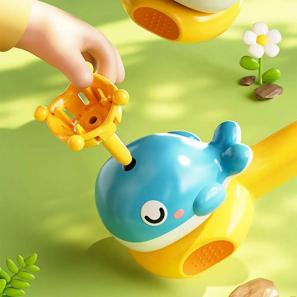 2 in 1 Trumpet Blowing Ball Whistle Blowing Music Whale Floating Ball Blowing Blow Pipe Balls Portable Sensory Baby