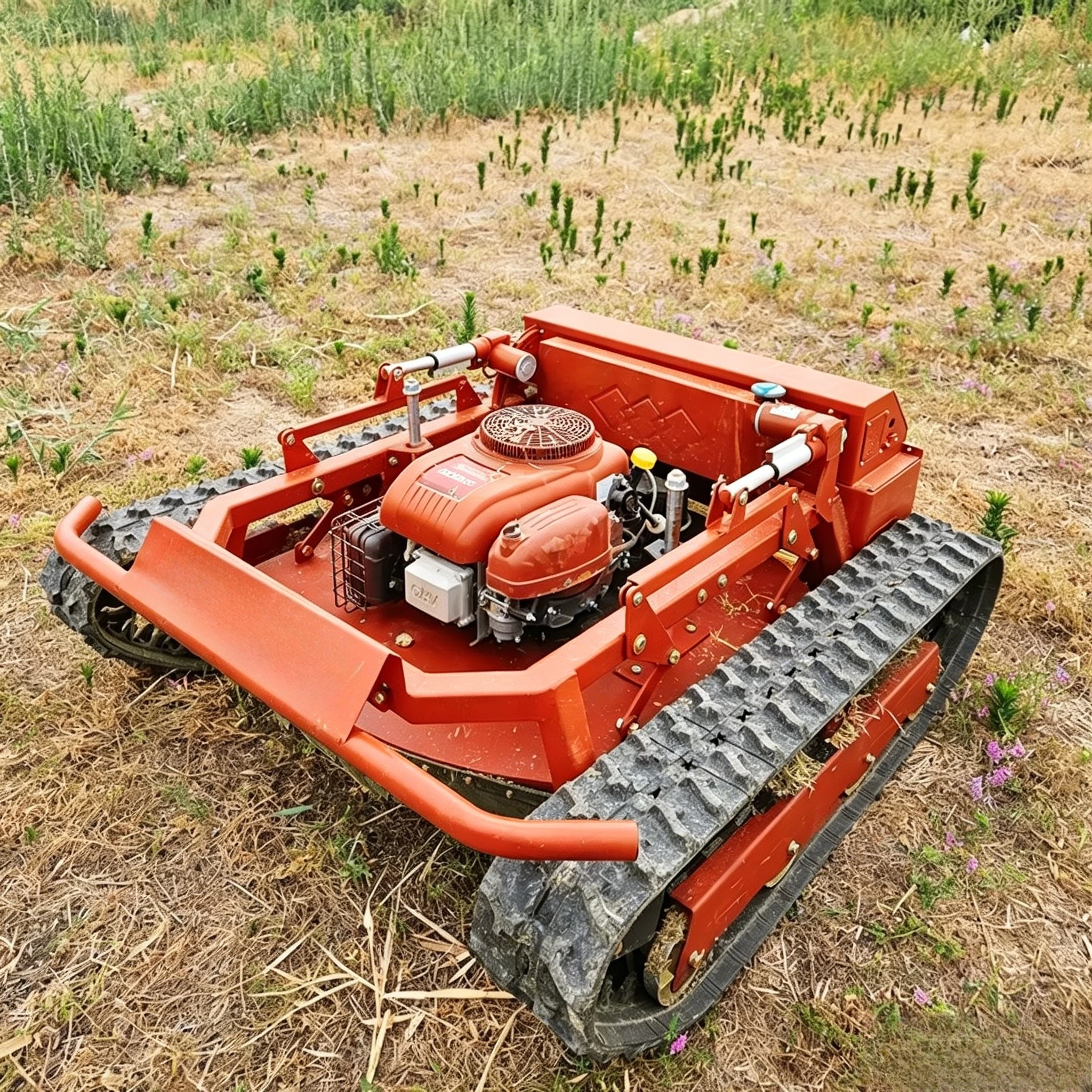 Factory Price Small Smart Robot Lawn Mower Crawler 550mm Remote Lawn Mower with Ce Certificate Customized