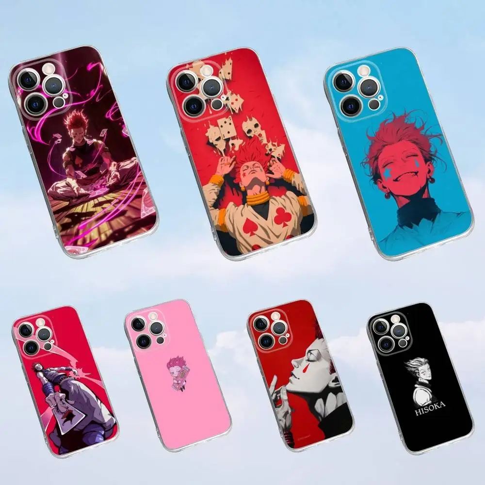 

Anime H-Hisoka M-Morow Phone Case For iPhone 16,15,14,13,12,11 Pro,Max,Plus,X,XS,XR,SE,Mini Transparent Silicone Soft