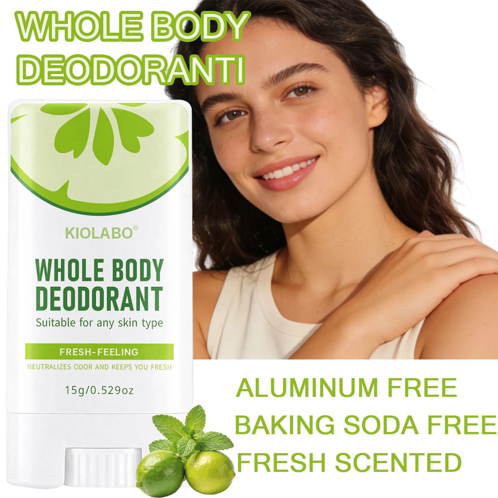 

15 grams of deodorizing body lotion. Fresh aroma effectively controls oil, avoids embarrassment, refreshing and non greasy, port