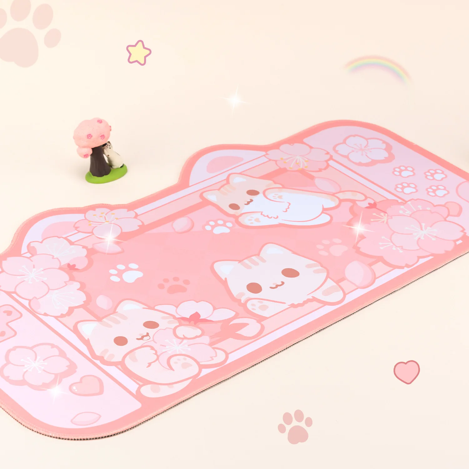 Kawaii Animals Desktop Keyboard Mouse Mats Large Gaming Mat Mousepad Switch PC Computer Laptop Office Table Desk Pad Protector